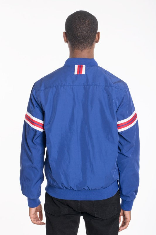 Men's Luxury Woven Taped Bomber Jacket