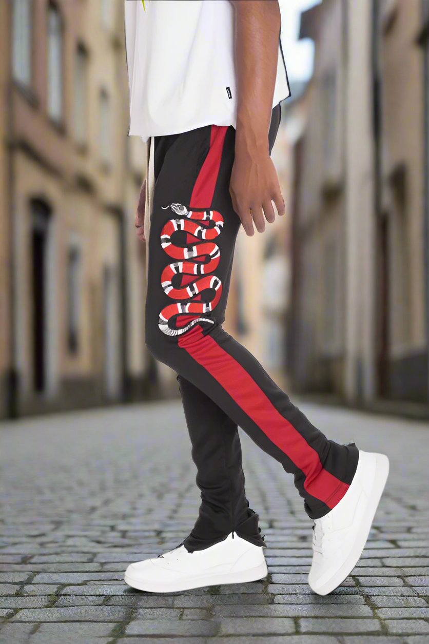 Snake Patched Track Pants