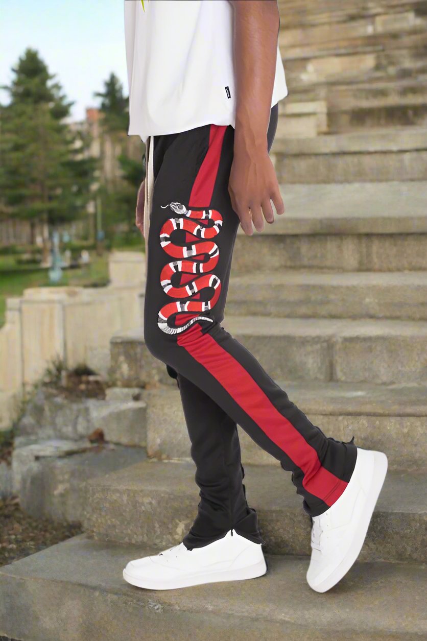 Snake Patched Track Pants