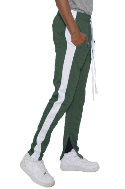 Single Stripe Ankle zipper Track Pants