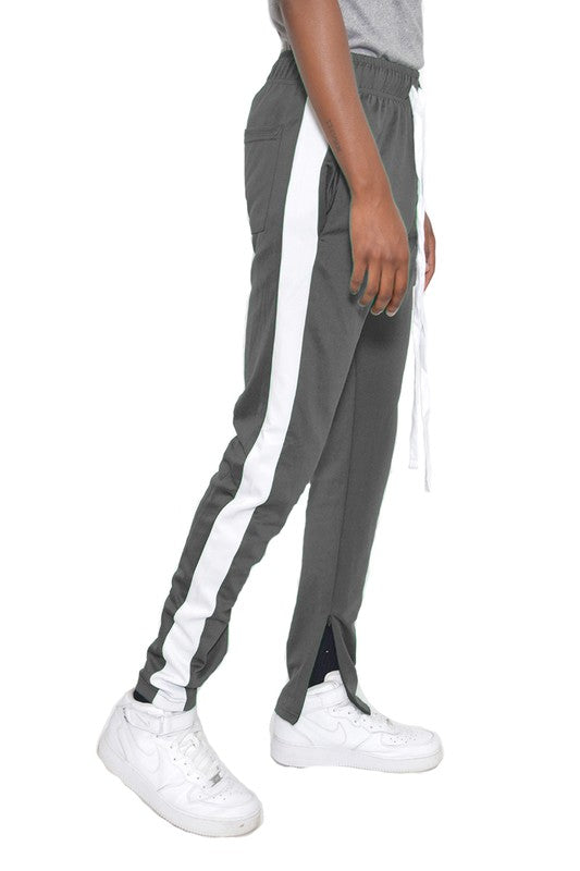 Single Stripe Ankle zipper Track Pants