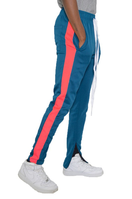 Single Stripe Ankle zipper Track Pants
