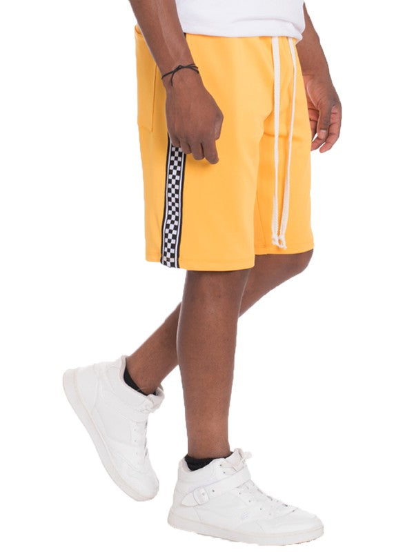 Men's Checkered Stripe Track Shorts
