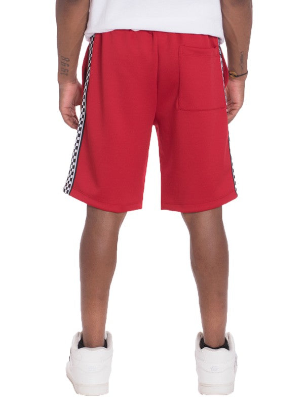 Men's Checkered Stripe Track Shorts
