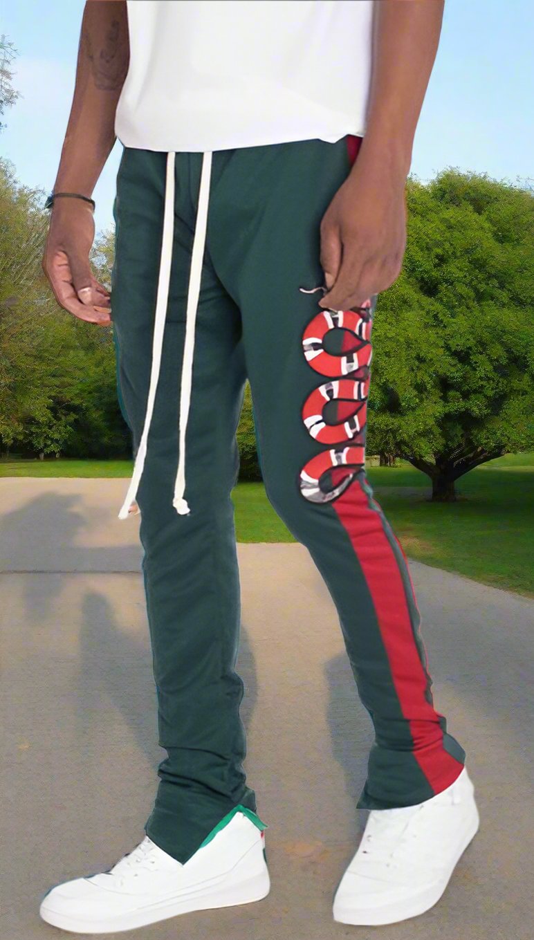 Snake Patched Track Pants