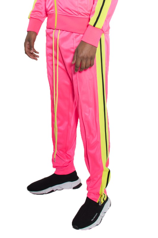 STRIPED TAPE TRACK PANTS