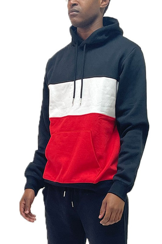Drippy Colorblock Pullover Hoodie