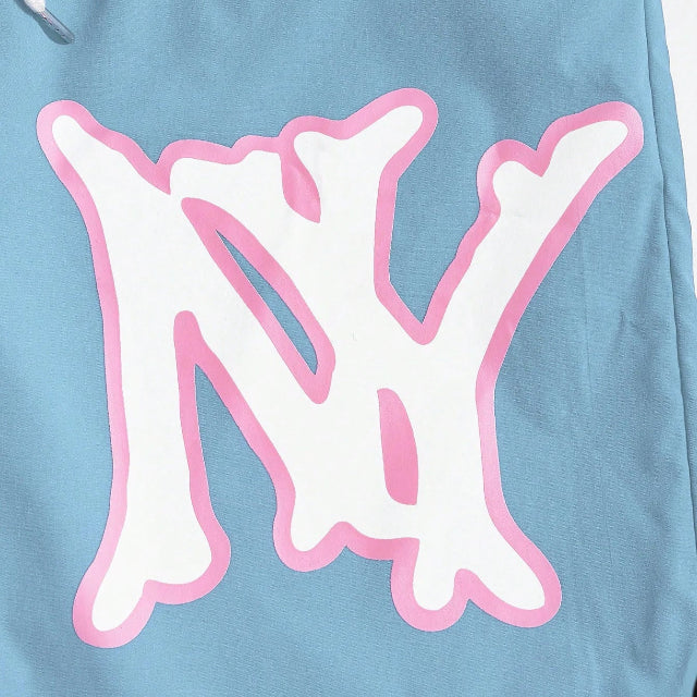 Men's Letter Graphic Contrast Trim Drawstring Waist Basketball Shorts