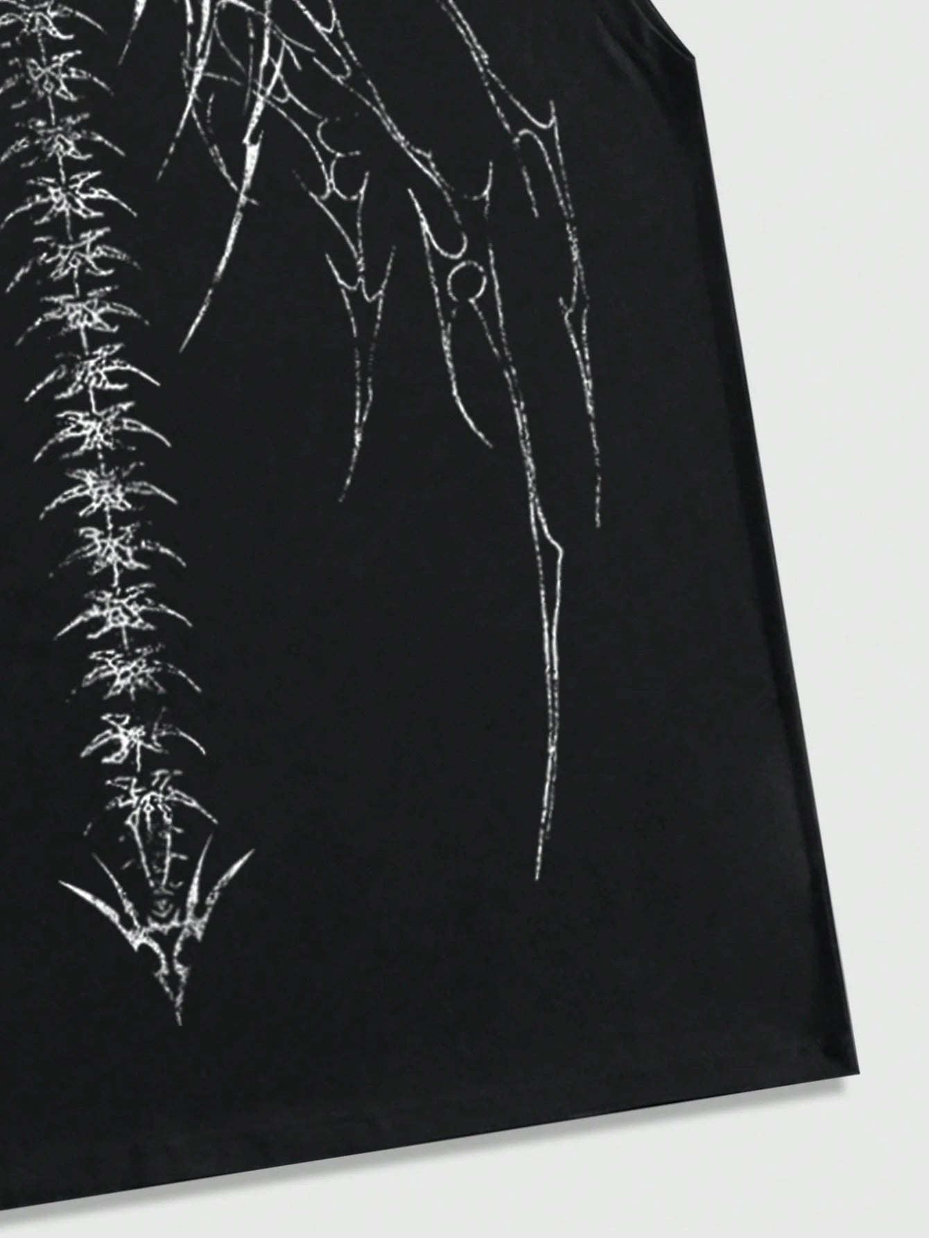 Men's Goth Skeleton Print Casual Crew Neck Tank Top