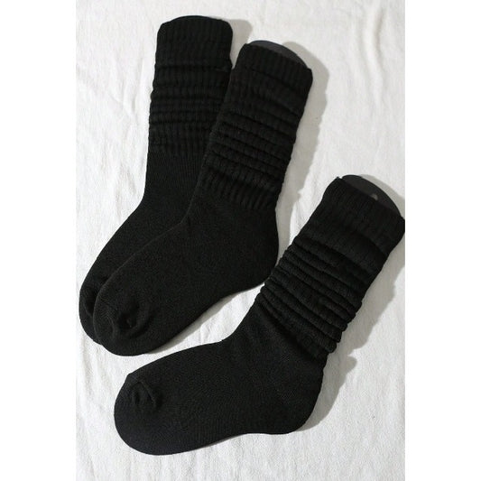 3 Pairs Women's Solid Color Mid-calf Socks