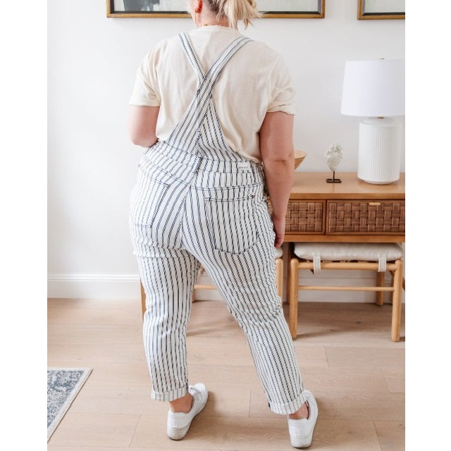 Railroad Stripe Overalls Jumper