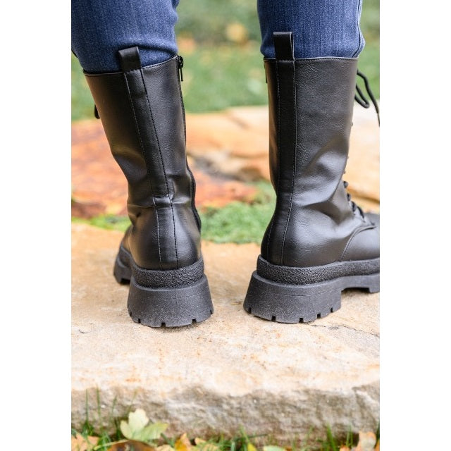 Black Outdoor Combat Boots