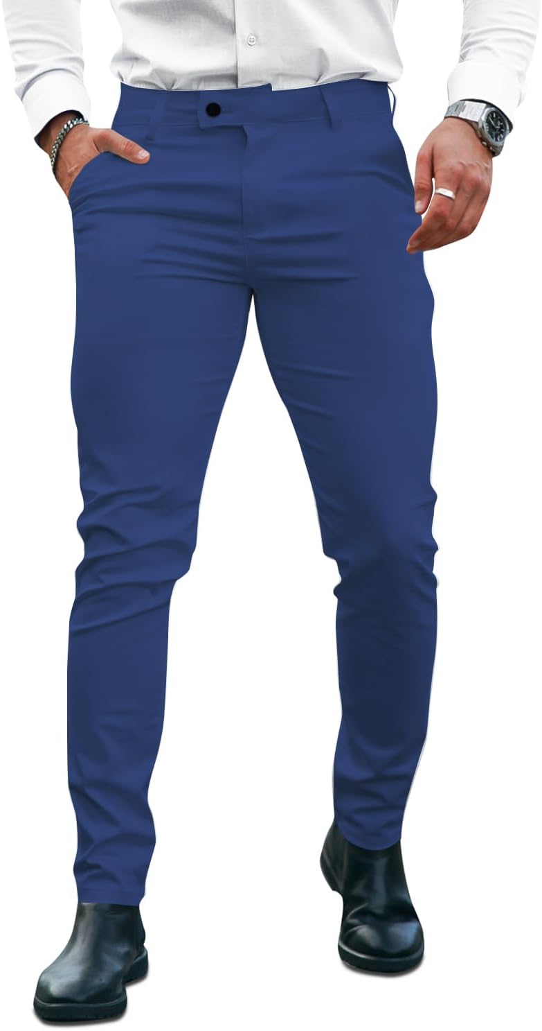 Mens Slim Fit Stretch Formal Pants for Men DamaniBrand Mens Slim Fit Stretch Formal Pants for Men DamaniBrand