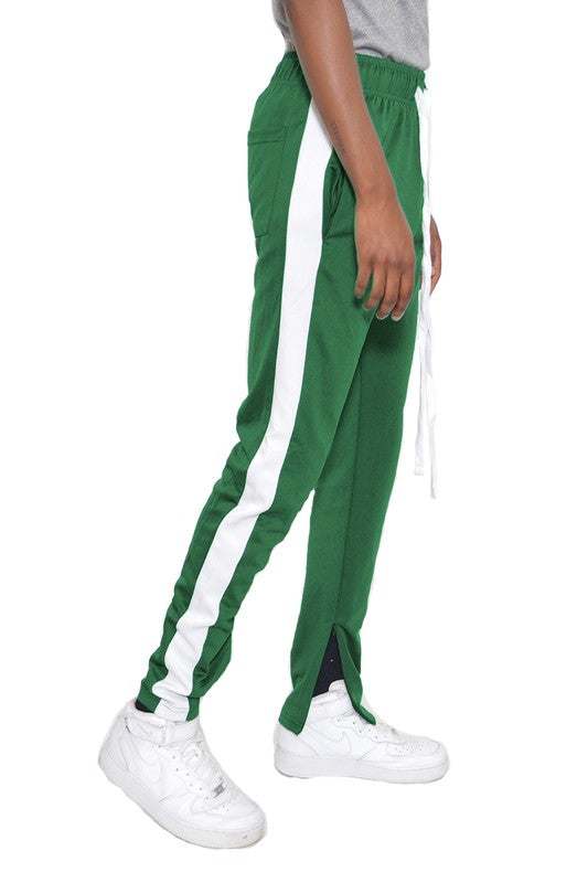 Single Stripe Ankle zipper Track Pants