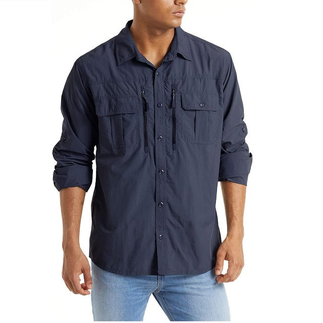 Men's Long Sleeve Hiking Button Shirts
