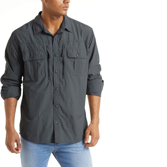 Men's Long Sleeve Hiking Button Shirts
