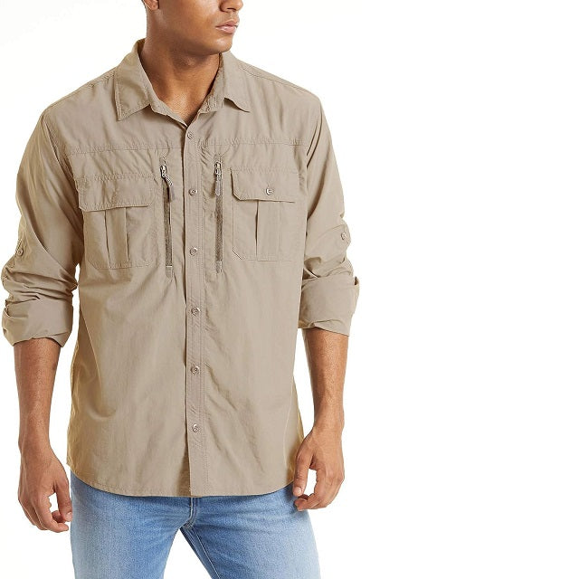 Men's Long Sleeve Hiking Button Shirts