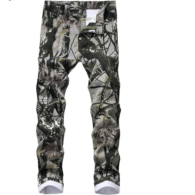 Men's Slim Fit Moto Stretch Ripped Biker Style Jeans
