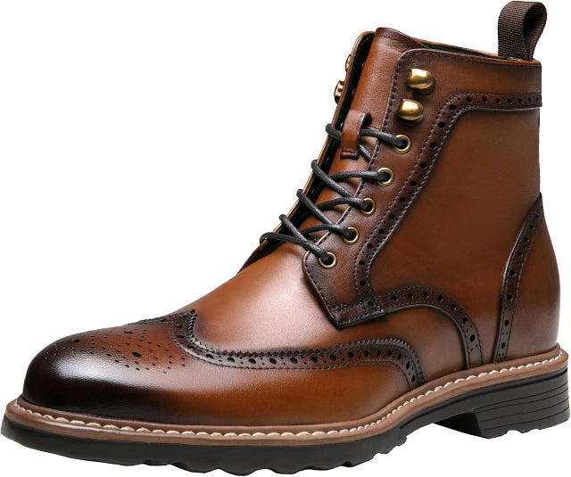 Men's Leather Dress Boots Retro Classic Design – DamaniBrand