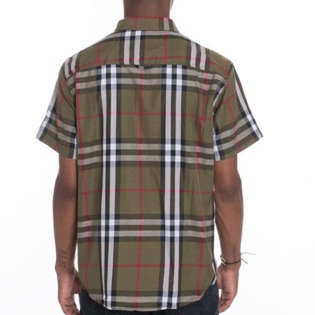 Men's Casual Short Sleeve Checker Shirts
