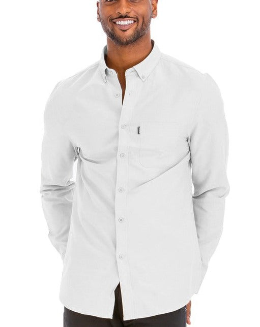 Men's Casual Solid Color Long Sleeve Shirts