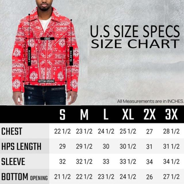 Men's Leather Bandana Jacket