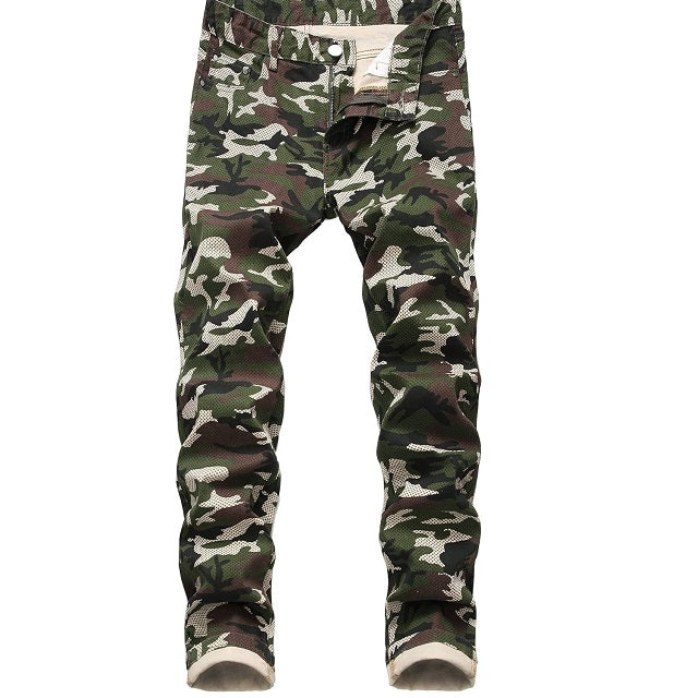 Men's Slim Fit Moto Stretch Ripped Biker Style Jeans