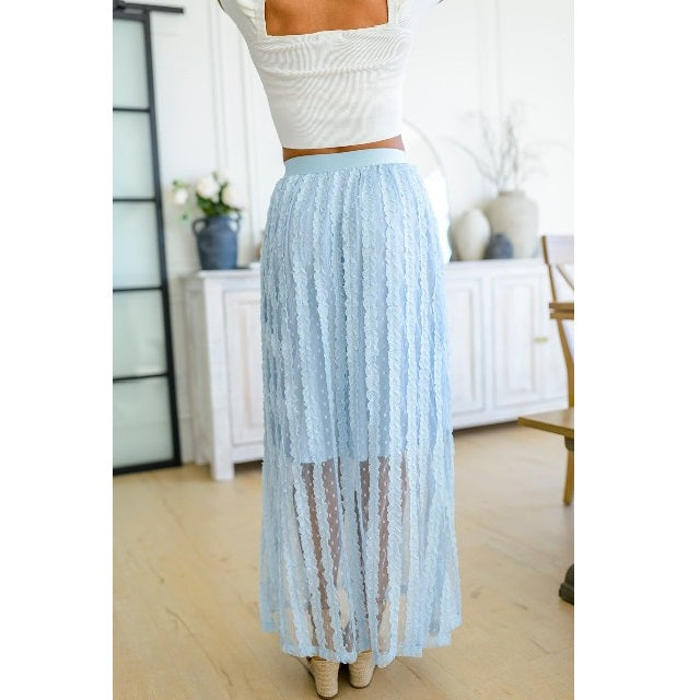 Cascading Ruffles A-Line Skirt