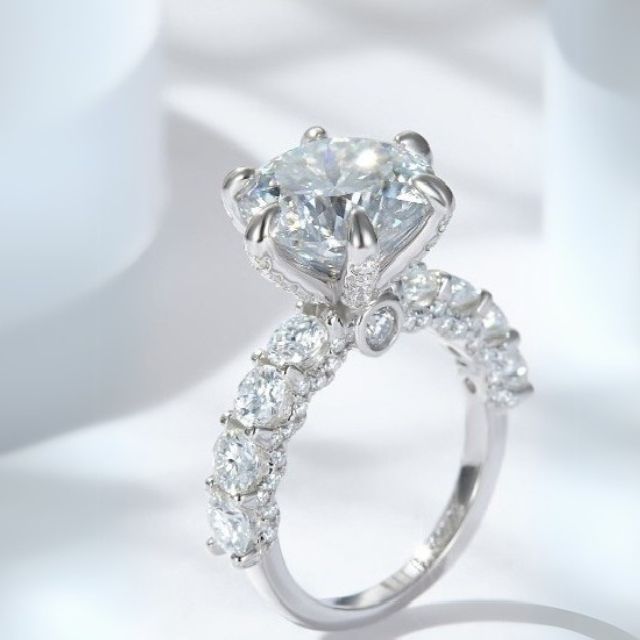 3-Carat Moissanite Diamond Ring