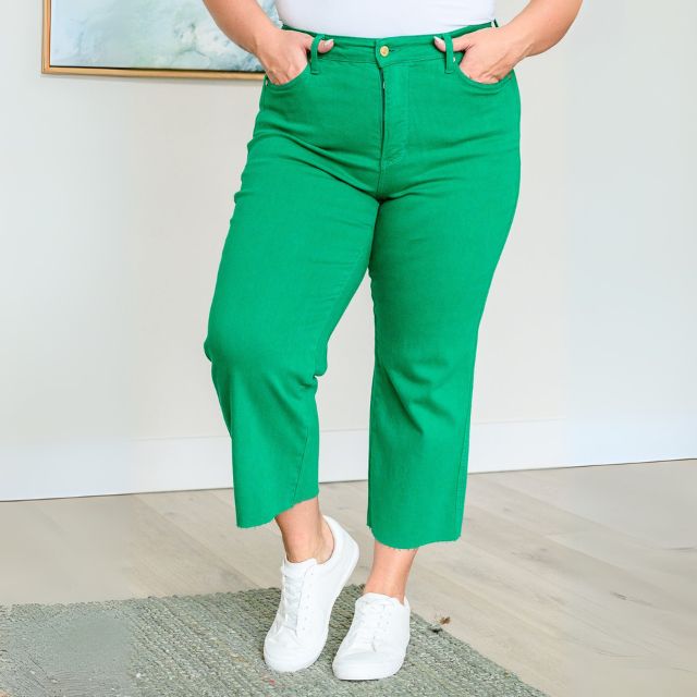 Women's Wide Leg Crop Jeans