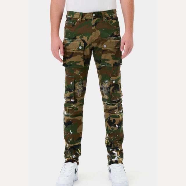 Camouflage Five Pocket Cargo Pants