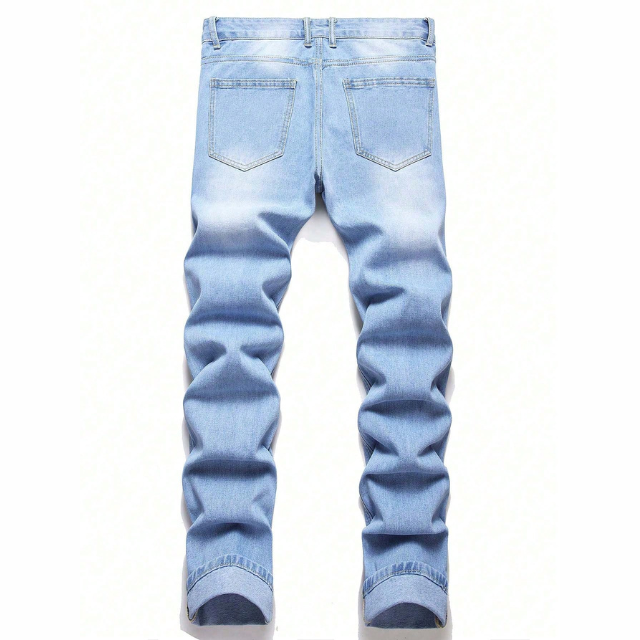 Men's Trendy Graphic Ripped Jeans