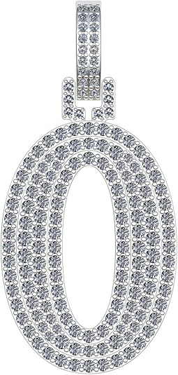 White Gold Plated Moissanite Diamond Initial Necklace A To Z Alphabet