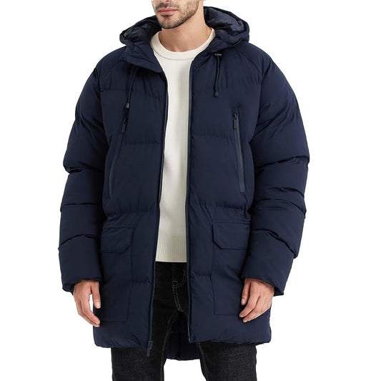 Men's Long Winter Warm Quilted Jacket