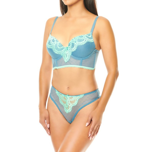 Sexy Contrast Lace Bra Set