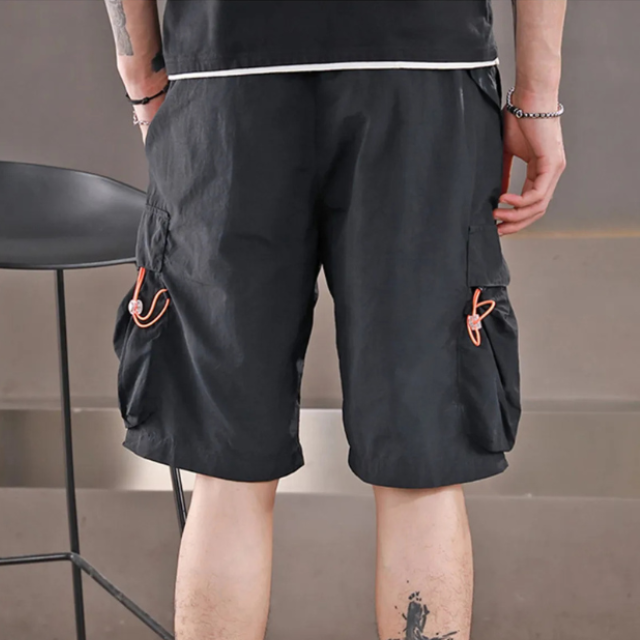 Men's Canvas Drawstring Cargo Shorts