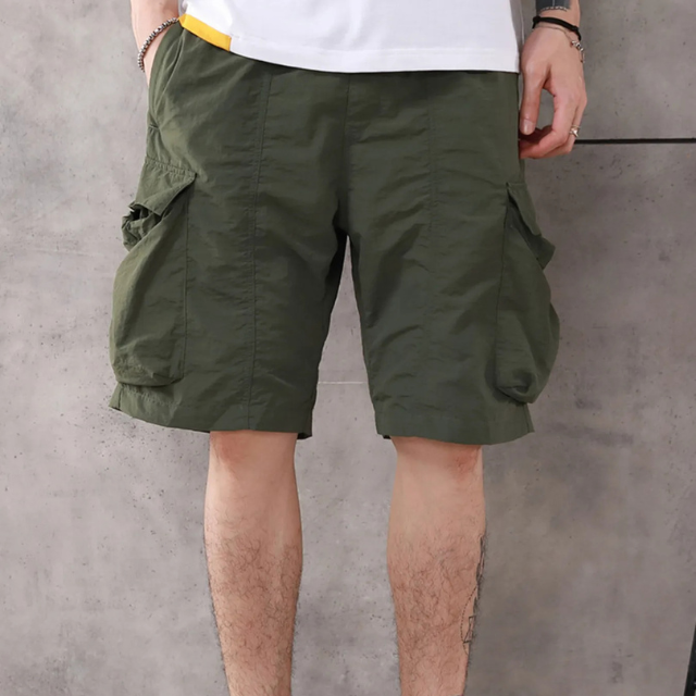 Men's Canvas Drawstring Cargo Shorts