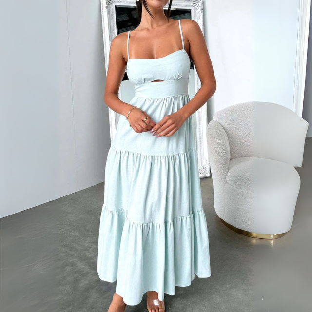 Women's Tiered Spaghetti Strap Dress
