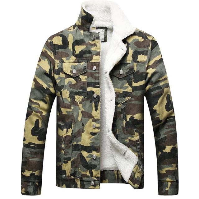 Men's Denim Fleece Winter Sherpa Jacket