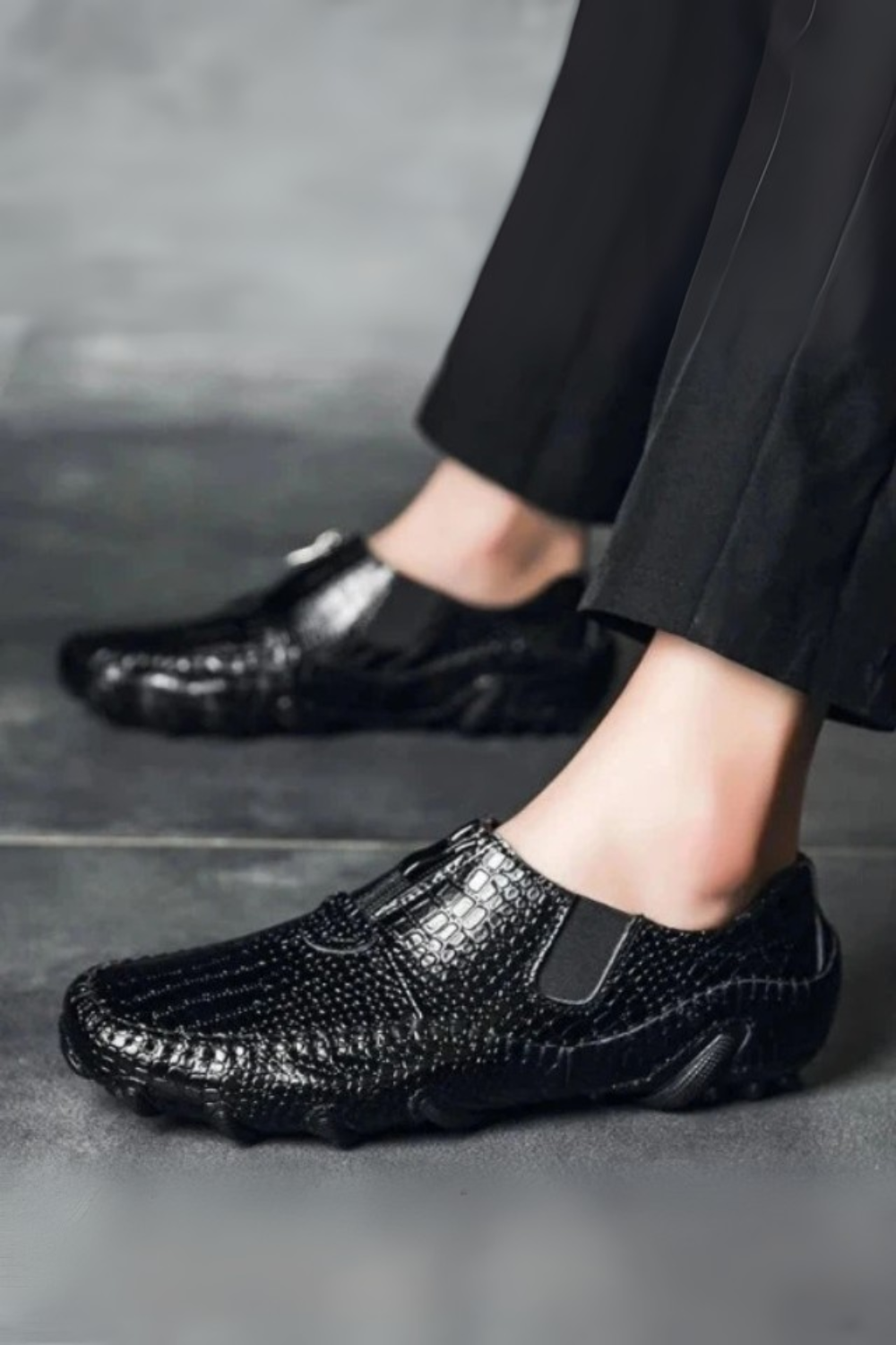 Men's Crocodile Print Shoes