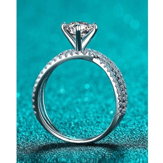1 Carat Diamond Crisscross Ring