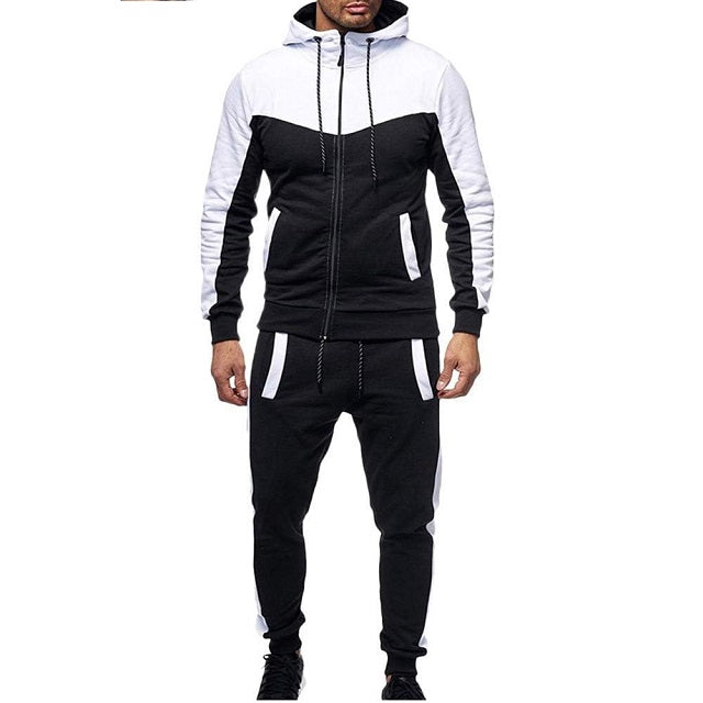 Men's Full Zip Sweatsuit Outdoor Jogging Tracksuits