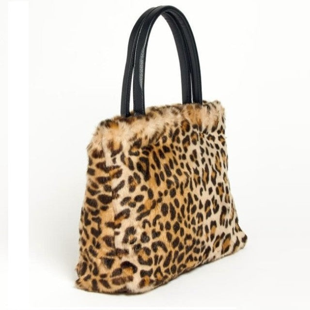 Fur Tote Handle Purse