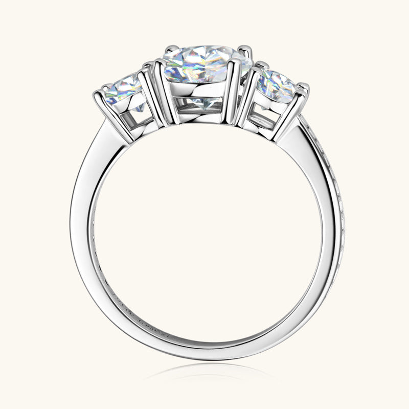 3 Carat Lab Grown Sterling Silver Ring