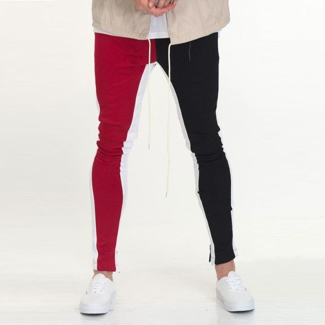 Two Tone Color Block Slim Joggers