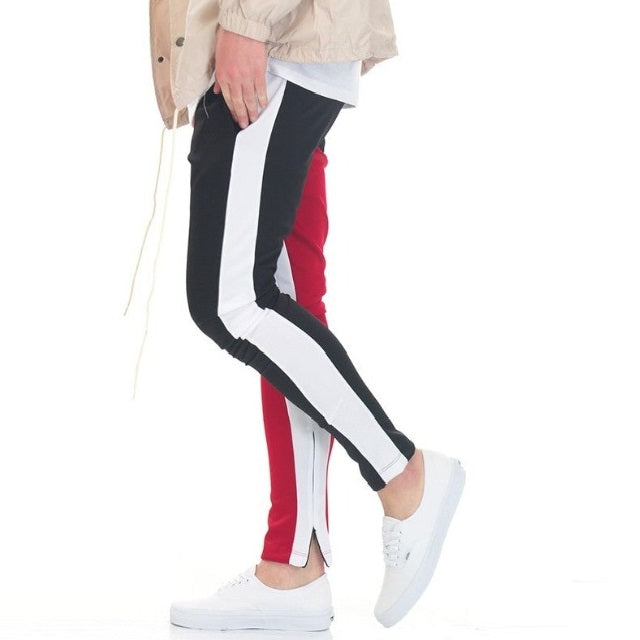 Two Tone Color Block Slim Joggers