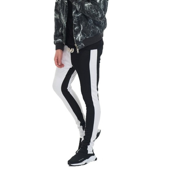 Two Tone Color Block Slim Joggers