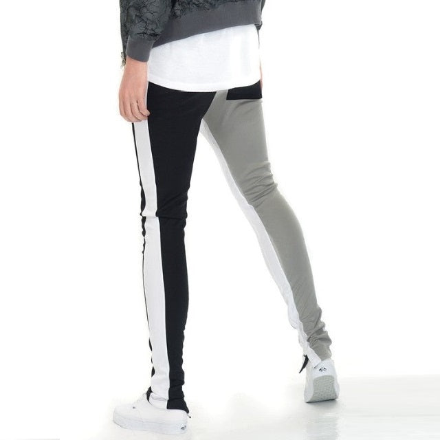 Two Tone Color Block Slim Joggers