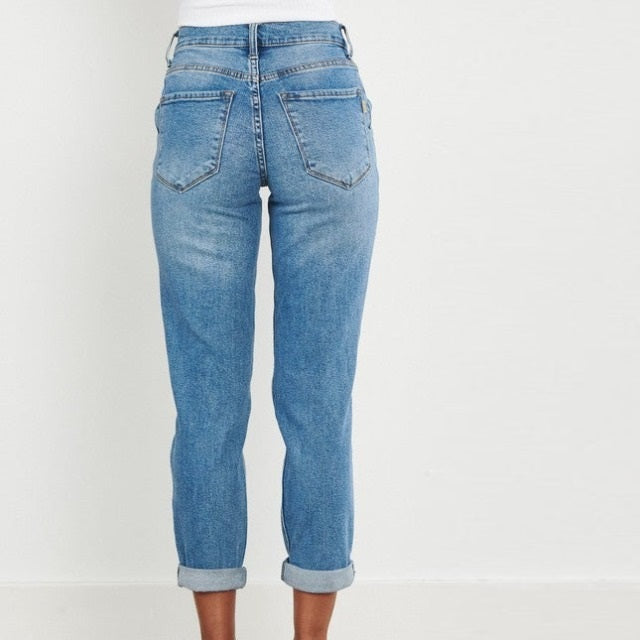 Women's High Waisted Boyfriend Jeans