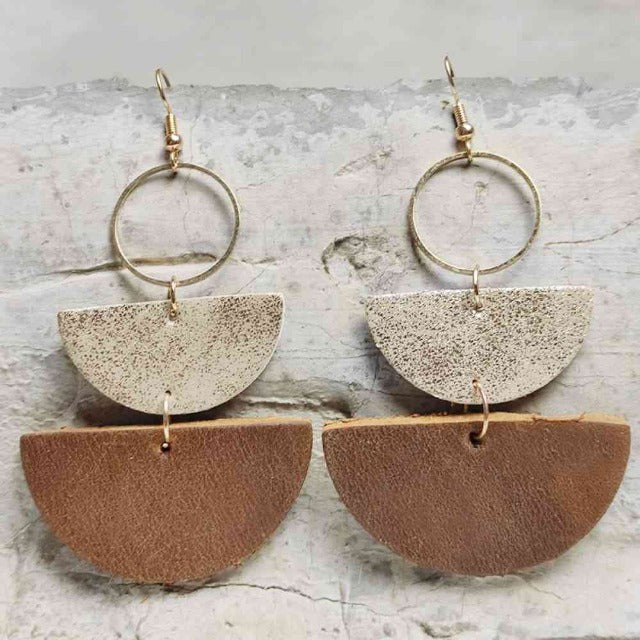 Bowl Geometric Dangle Earrings